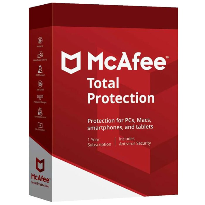 1 User, 1 Year, McAfee Total Protection - Image 1