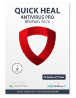 Quick Heal Antivirus Pro - Renewal, 10 Users, 3 Years, Email Delivery