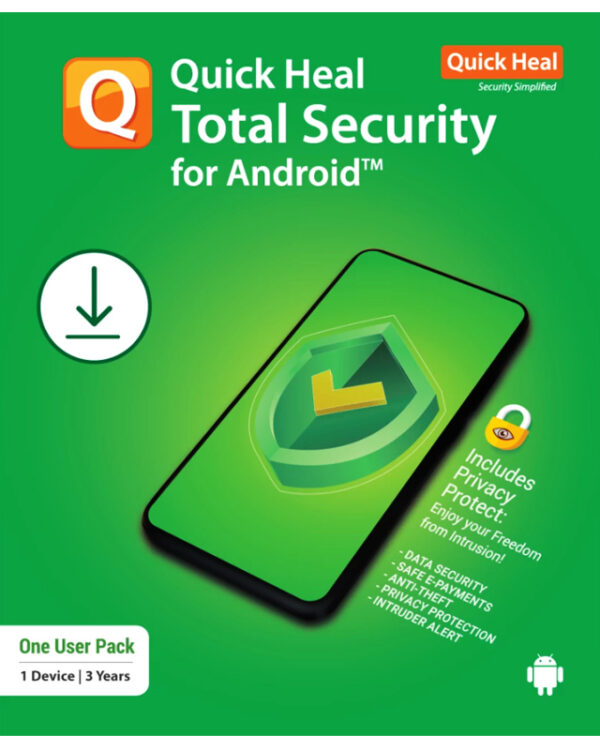 Quick Heal Total Security for Android - 1 User, 3 Years, Email Delivery