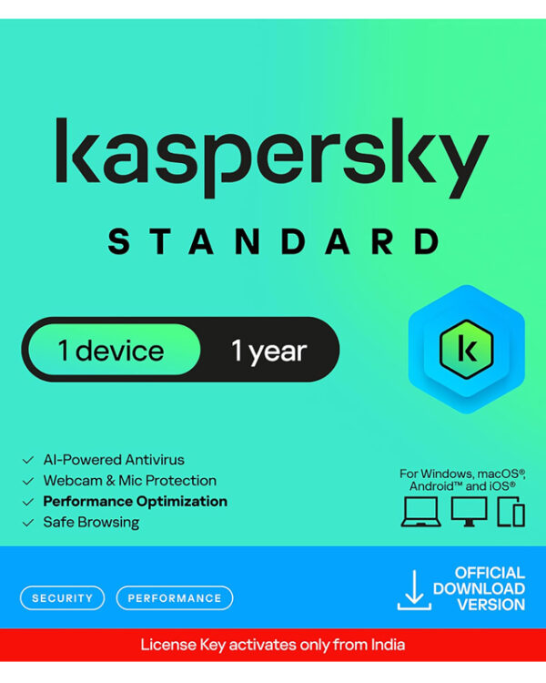 Kaspersky Standard - 1 User, 1 Year, Email Delivery
