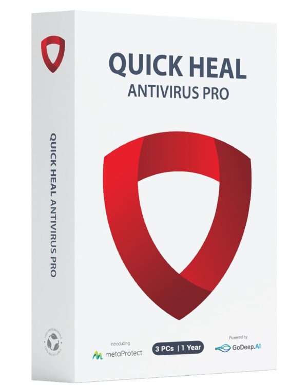 Quick Heal Antivirus Pro - 3 Users, 1 Year, Email Delivery